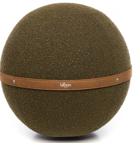 Siège ballon ergonomique publicitaire - BLOON Bouclette vert olive